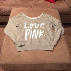 Off the shoulder long sleeve PINK